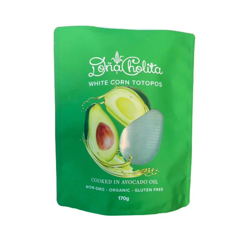 White Corn Totopos Avocado Oil 170g by DONA CHOLITA