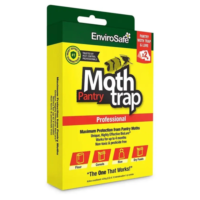 Pantry Moth Traps (2 Traps & 2 Lures) by ENVIROSAFE