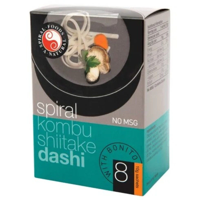 Kombu Shiitake Dashi with Bonito (8 Sachets) by SPIRAL FOODS