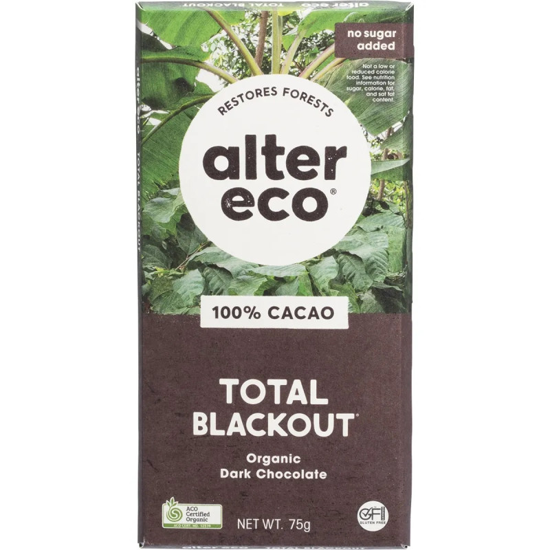 Total Blackout 100% Dark Chocolate 75g by ALTER ECO