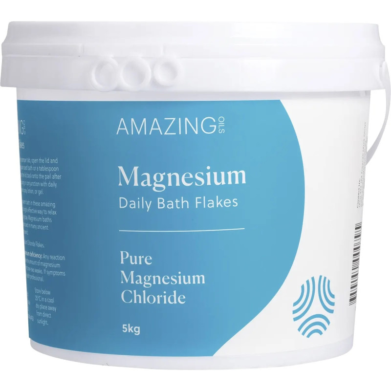 Magnesium Chloride Bath Flakes 5kg by AMAZING OILS