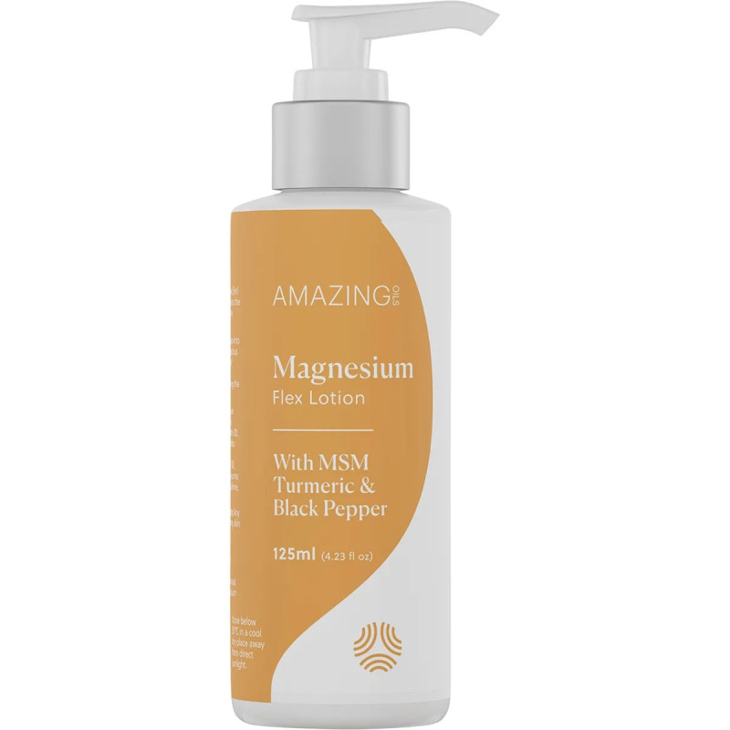 Magnesium Flex Lotion With MSM, Turmeric & Black Pepper 125ml by AMAZING OILS