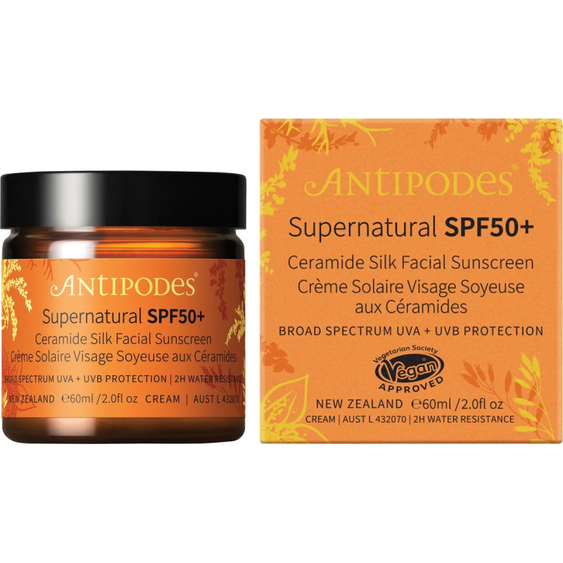 Supernatural SPF50+ Ceramide Silk Sunscreen 60ml by ANTIPODES