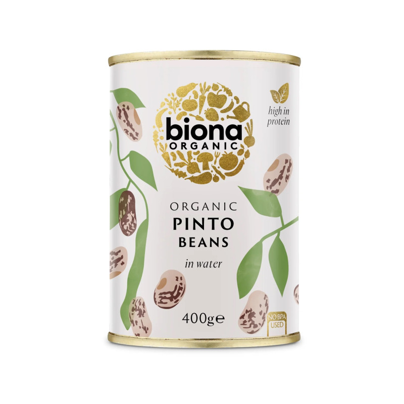 Organic Pinto Beans Can 400g by BIONA