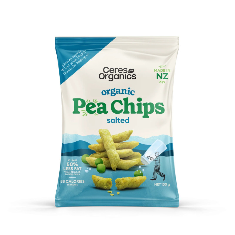 Organic Pea Chips - Salted 100g by CERES ORGANICS