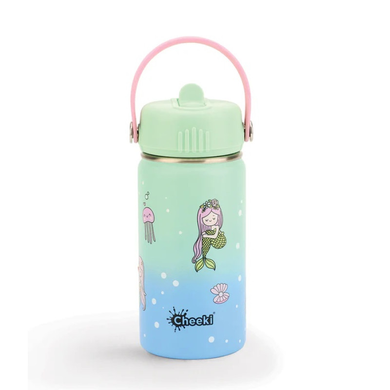 Insulated Kids Bottle - Mermaid 400ml by CHEEKI