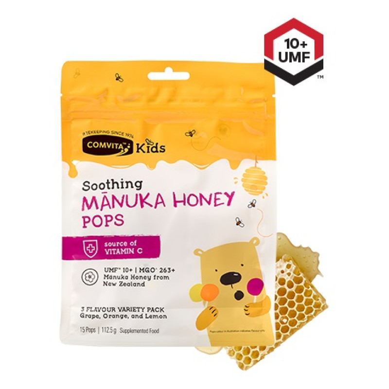 Kids Manuka Honey Pops 3 Flavour Pack UMF10+ (15pcs) by COMVITA