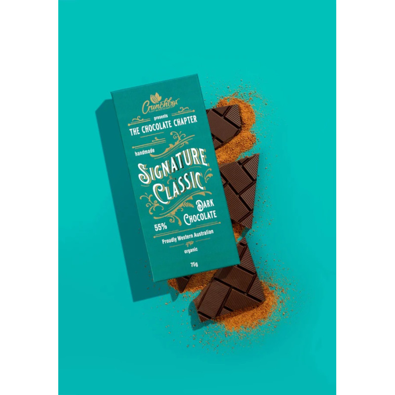 Signature Classic 55% Dark Chocolate 75g by CRUNCHBOX