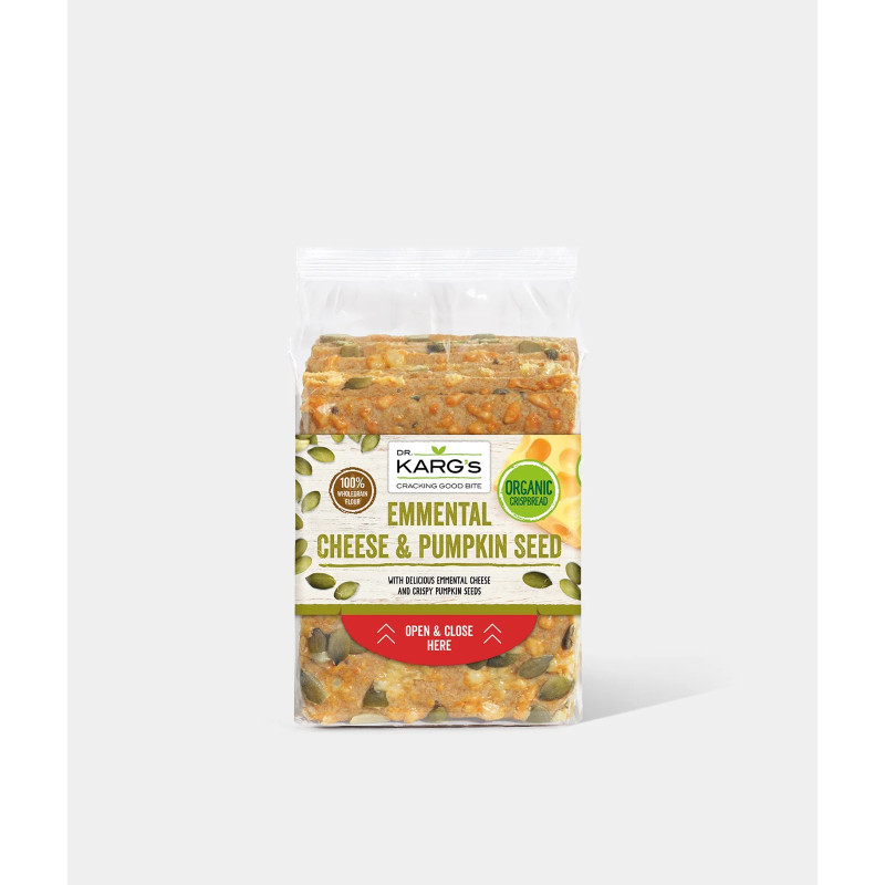 Emmental Cheese & Pumpkin Seed Crackers 200g by DR KARGS