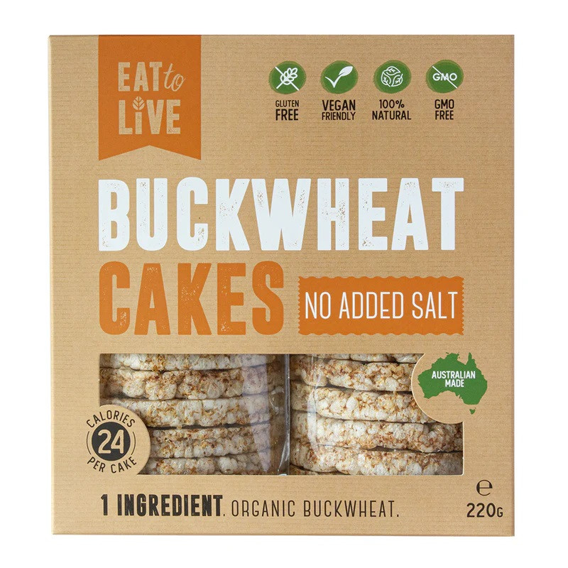 Buckwheat Cakes No Added Salt (Australian Made) 220g by EAT TO LIVE