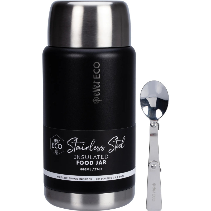 Insulated Stainless Steel Food Jar - Onyx 800ml by EVER ECO