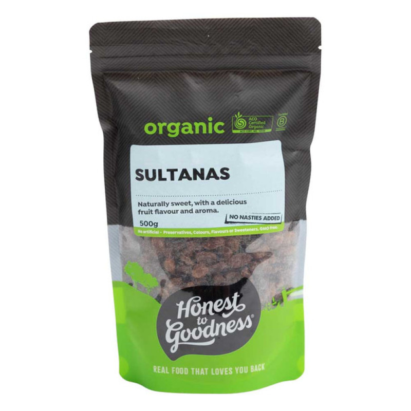 Organic Sultanas 500g by HONEST TO GOODNESS