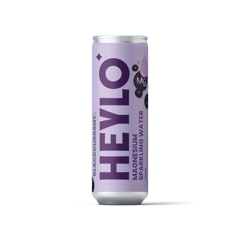 Magnesium Sparkling Water Blackcurrant 300ml by HEYLO MG