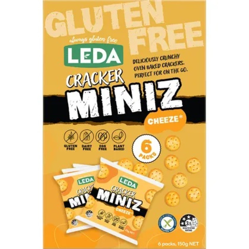 Miniz Crackers Cheese 6x25g by LEDA