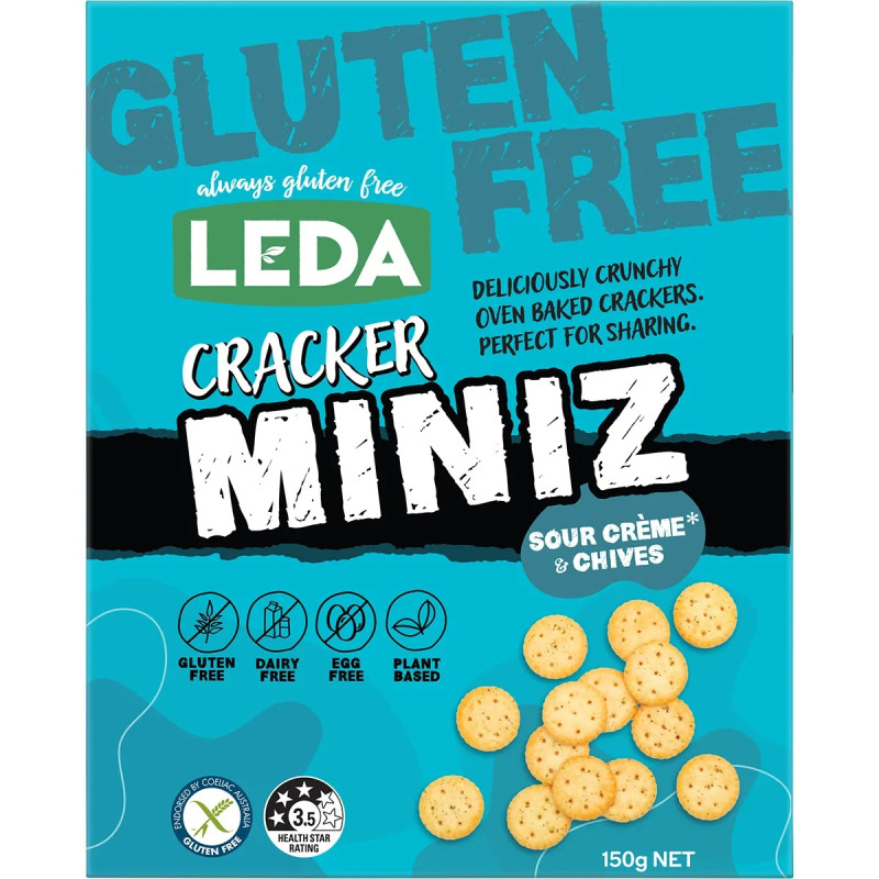 Miniz Crackers Sour Creme & Chives 150g by LEDA