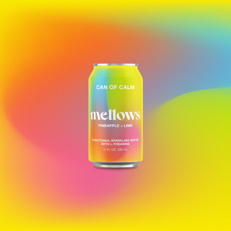 Pineapple + Lime Sparkling Water with L-Theanine 330ml by MELLOWS