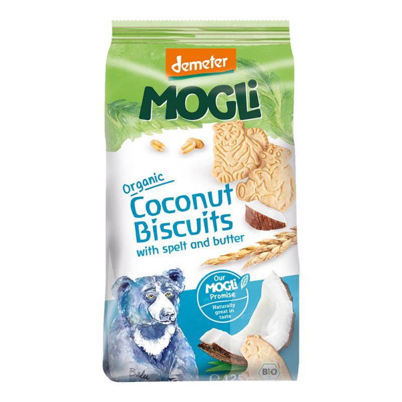 Organic Coconut Biscuits 125g by MOGLI