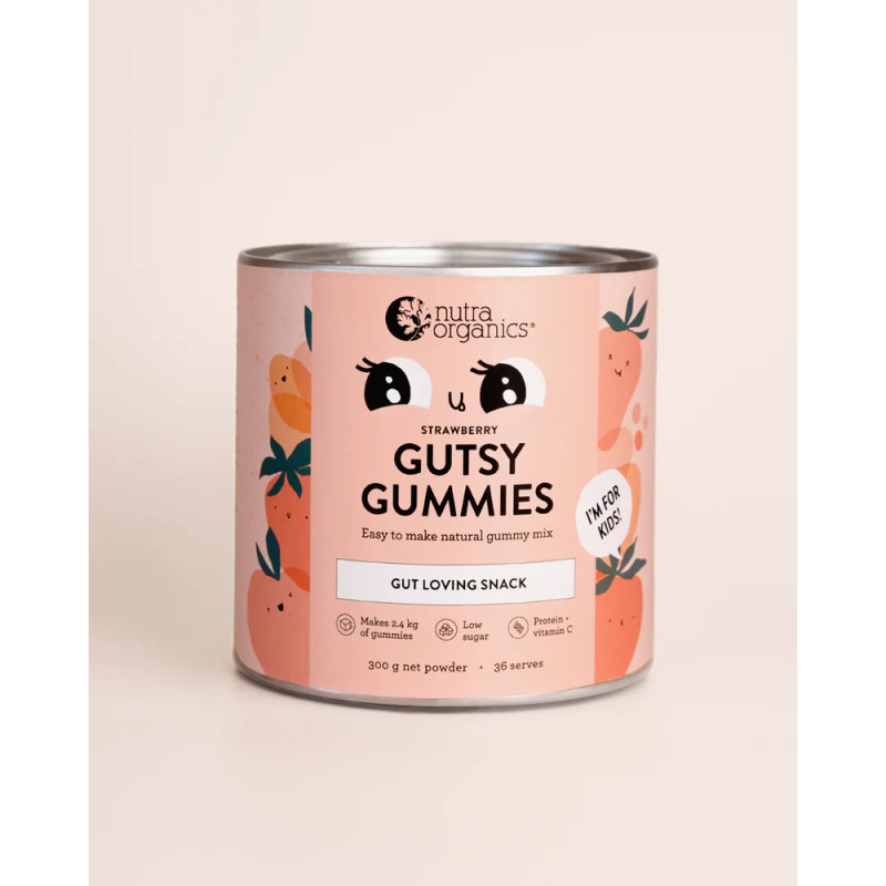 Gutsy Gummies - Strawberry 300g by NUTRA ORGANICS