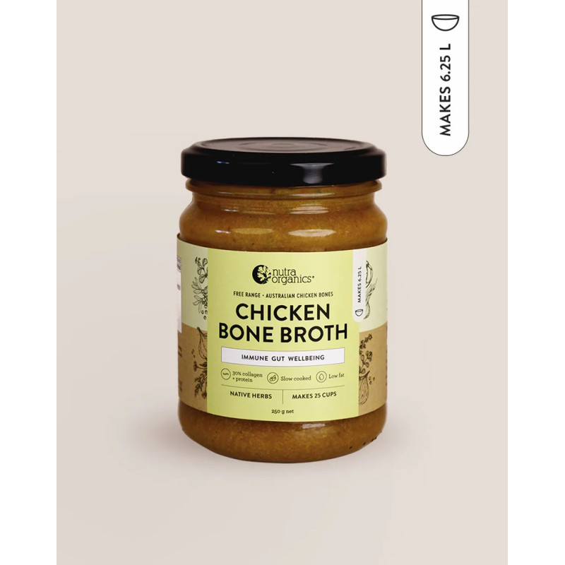 Chicken Bone Broth Concentrate - Native Herbs 250g by NUTRA ORGANICS