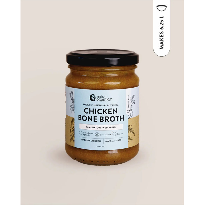 Chicken Bone Broth Concentrate - Natural 250g by NUTRA ORGANICS