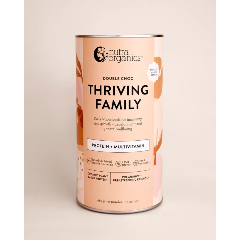 Thriving Family Protein - Double Choc 450g by NUTRA ORGANICS