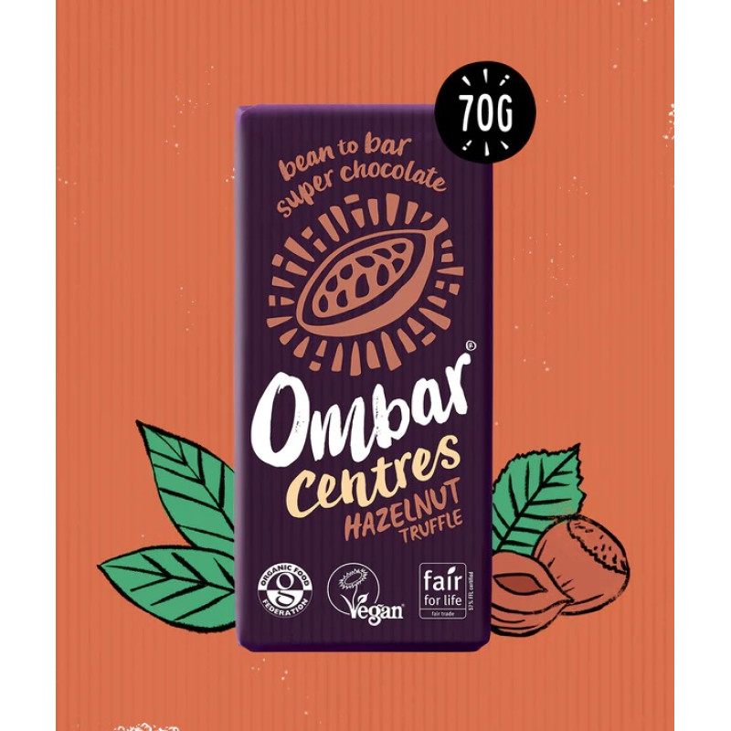 Hazelnut Truffle Chocolate Centres 70g by OMBAR