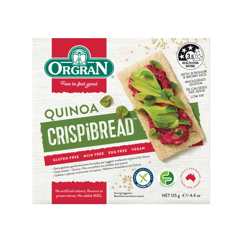 Multigrain Crispibread Quinoa 125g by ORGRAN