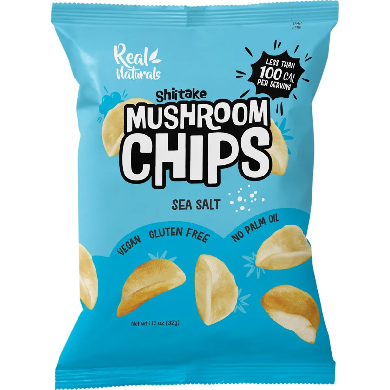 Shiitake Mushroom Chips Sea Salt 32g by REAL NATURALS