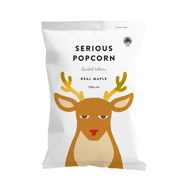 Organic Popcorn Real Maple 70g by SERIOUS FOOD