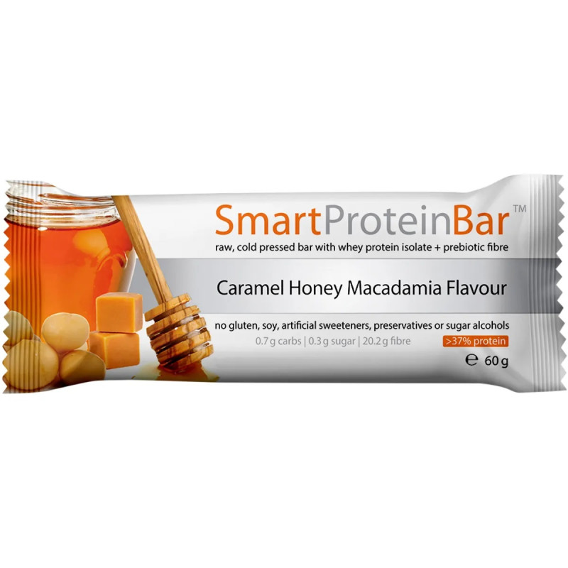 Caramel Honey Macadamia Whey Protein Bar 60g by SMART PROTEIN BAR