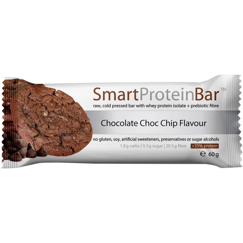 Chocolate Chip Whey Protein Bar 60g by SMART PROTEIN BAR