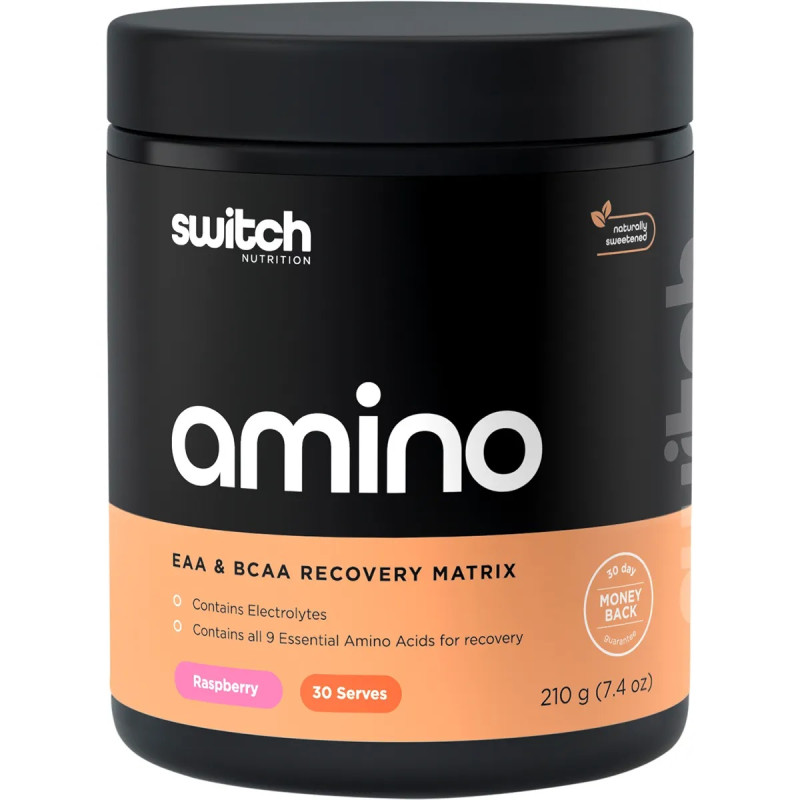 Amino EAA & BCAA Electrolyte Recovery Matrix Raspberry 210g by SWITCH NUTRITION