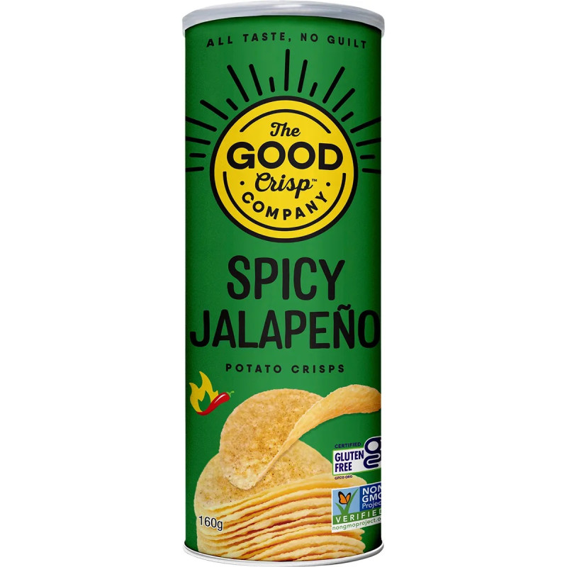 Potato Crisps Spicy Jalapeno 160g by THE GOOD CRISP COMPANY