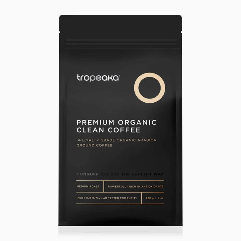 Premium Organic Clean Coffee - Ground 200g by TROPEAKA