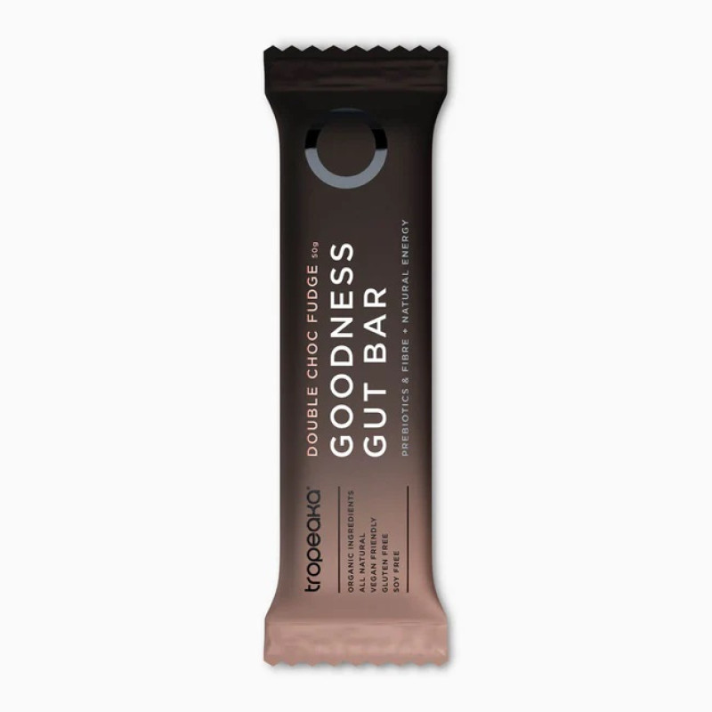 Goodness Gut Bar Double Choc Fudge 50g by TROPEAKA