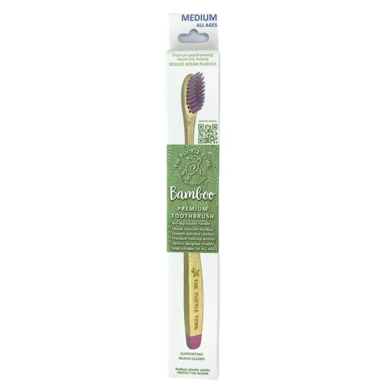 Bamboo Premium Toothbrush Medium by THE TURTLE TRIBE