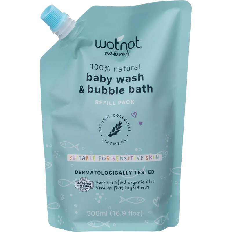 Baby Wash & Bubble Bath 500ml by WOTNOT