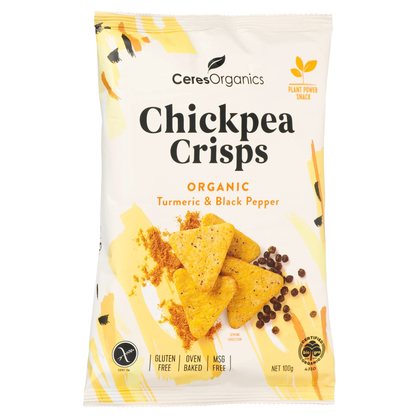 Organic Chickpea Crisps, Turmeric and Black Pepper 100g