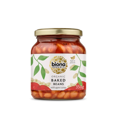 Organic Baked Beans in Tomato Sauce (Jar) 350g by BIONA