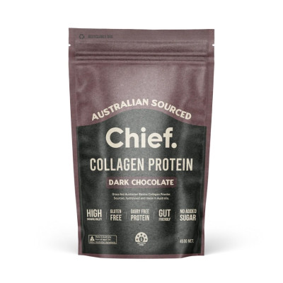 Grass Fed Collagen Protein Powder - Dark Chocolate 450g by CHIEF NUTRITION