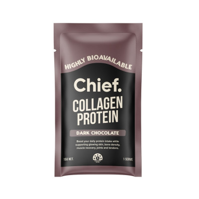 Grass Fed Collagen Protein Powder - Dark Chocolate 15g by CHIEF NUTRITION