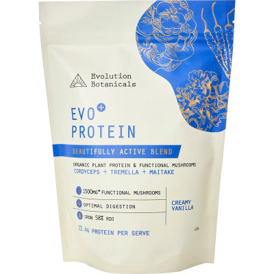 Evo Protein Functional Mushrooms - Creamy Vanilla 450g by EVOLUTION BOTANICALS