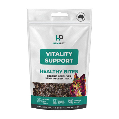 Organic Beef Liver Hemp Infused Treats for Dogs 80g by HEMP PET
