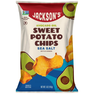 Avocado Oil Sweet Potato Chips - Sea Salt 142g by JACKSON'S
