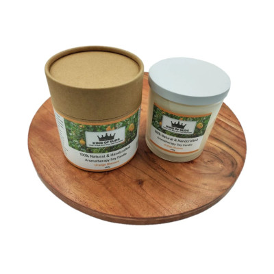 100% Natural & Handcrafted Aromatherapy Soy Candle - Classic Lavender 300g by KING OF SUDS