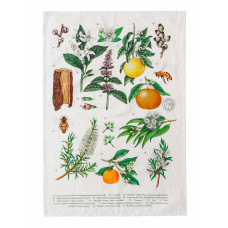 Linen & Cotton Tea Towel Botanical 50cm x 70cm by KOALA ECO