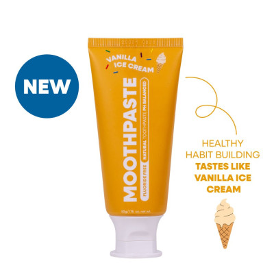 Kids Mooth Paste Fluoride Free Vanilla Ice Cream 100g by MOOGOO