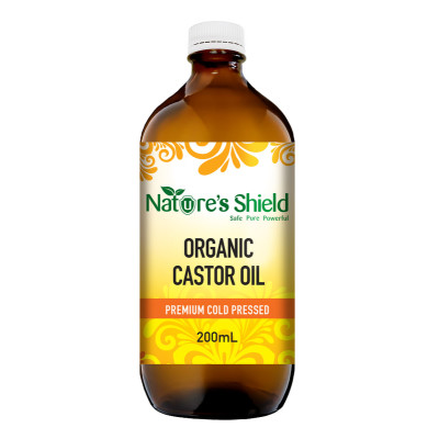 Organic Cold Pressed Castor Oil 200ml by NATURE'S SHIELD