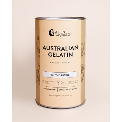 Australian Grass Fed Gelatin Powder 500g by NUTRA ORGANICS