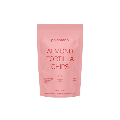 Almond Tortilla Chips Sea Salt 90g by PALAMANO